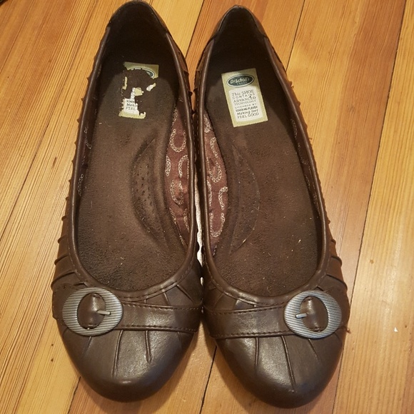 Brown flats w buckle / Dr Scholl's - Picture 2 of 3